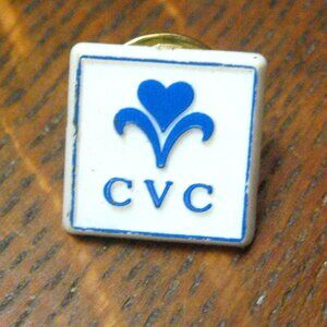 CVC Logo Blue & White Vintage Lapel Pin